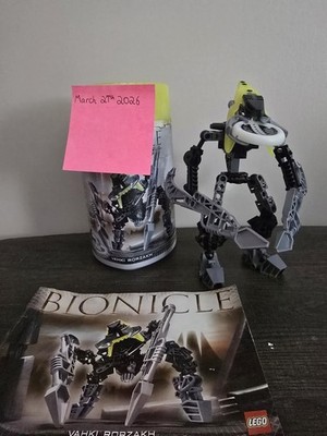 LEGO BIONICLE Vahki Rorzakh 8618 Complete Set with canister and manual 
