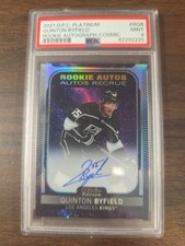 2021-22 O-Pee-Chee Platinum Rookie Autographs Cosmic Quinton Byfield PSA 9