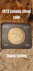 1973 Canada SILVER DOLLAR Proof Like Toned Toning