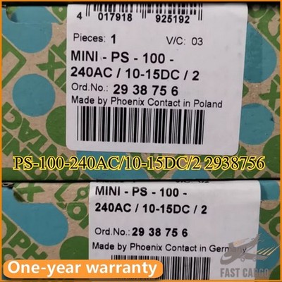 1PCS New PHOENIX PS-100-240AC/10-15DC/2 2938756 Power Supply in Box #ac