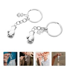  2 Pcs Portachiavi Guantoni Da Boxe Sneakers Ornamenti Di Baseball Accessori