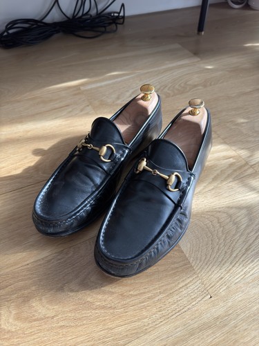 Gucci Mens 1953 Horsebit Loafers - 8 UK - Black Calf