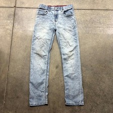 Pantalones de mezclilla rectos de tiro medio para mujer Levi's 514 talla S W28 L30 azul claro 514