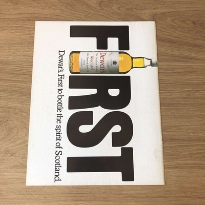 GUNS70 MAGAZIN WERBUNG 12X9 DEWAR'S FINE SCOTCH WHISKY