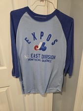 Montreal Expos Cooperstown Collection 3/4 sleeve Shirt - Medium 