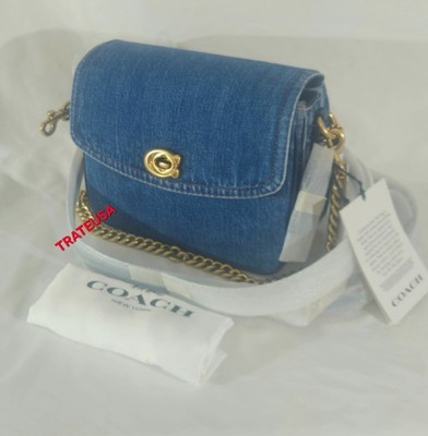 美品　Coach Denim Aacessory Porch Bag COACH Cargo Denim Tote Bag | Dillard's