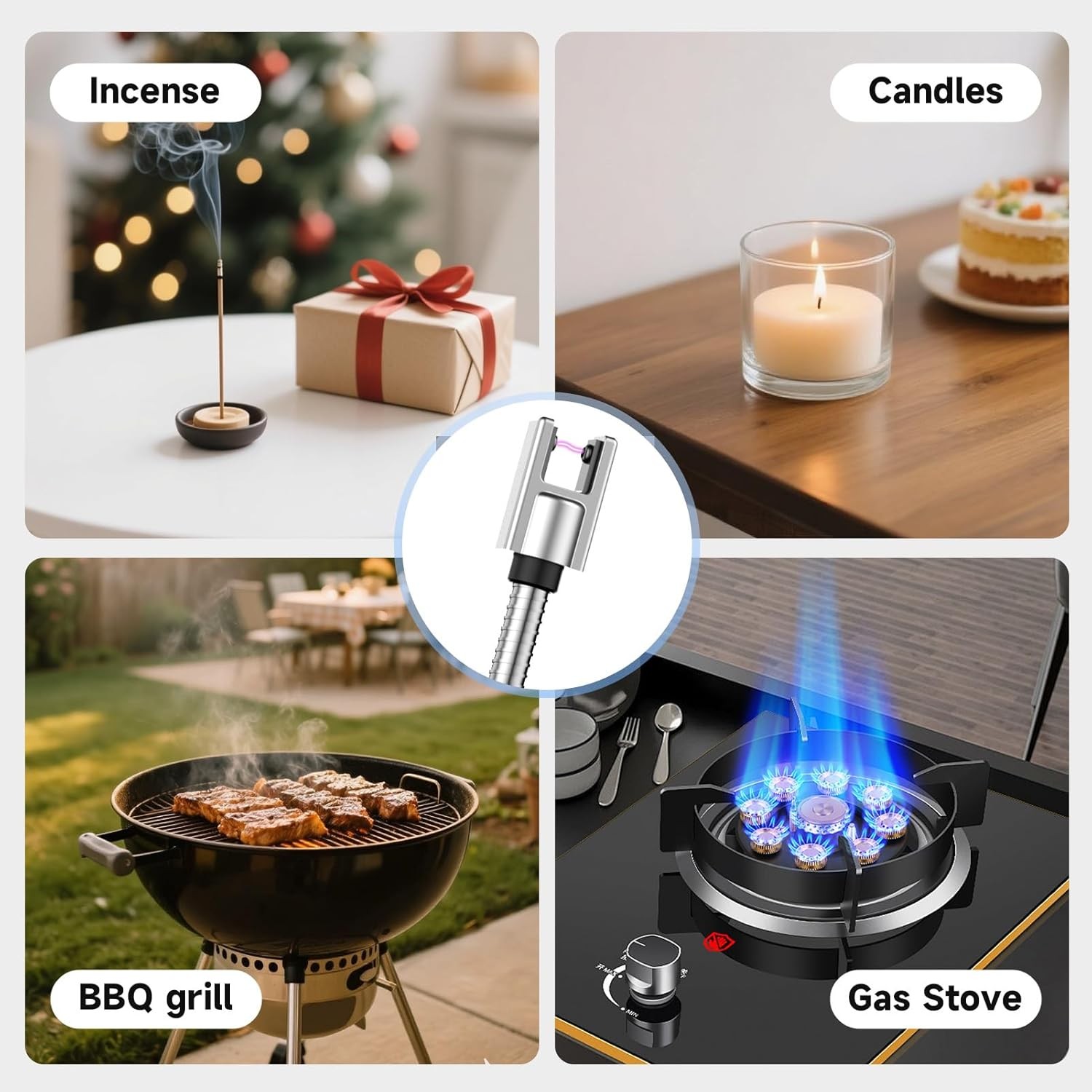 Electric Candle Lighter, USBC Rechageable Arc Lighters for Camping, Long Lighter