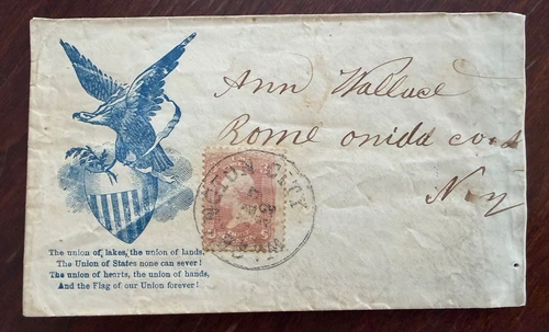c1860's Civil War Patriotic Cover Washington City 'flag of our union forever'