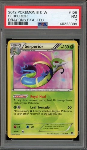 Pokemon Serperior Dragons Exalted Holo Secret Rare #125 PSA 7