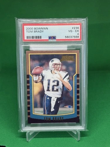 2000 BOWMAN #236 TOM BRADY ROOKIE RC PSA 4