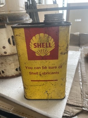 Vintage Shell Donax Öldose, seltenes schönes Ausstellungsstück, diverse andere vorhanden