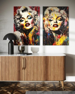Marilyn Monroe Leinwand Bild Wanddeko Canvas American Actress Ikone Film Pop-Art