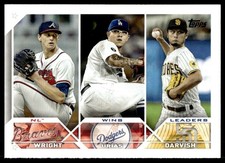 2023 Topps Yu Darvish/Julio Urías/Kyle Wright San Diego Padres/Los Angeles