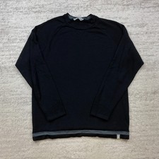 Smartwool Merino Wool Shirt Sweater Medium Black Base Layer Midweight Preppy Men