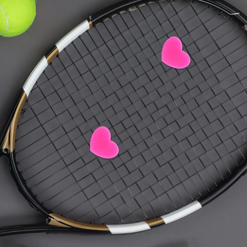 6Pcs Tennis Racket Vibration Dampeners Heart Shape Silicone Dampeners - Picture 4 of 12