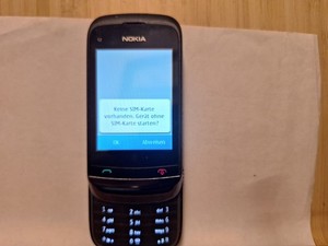 Handy Nokia C2-02 schwarz (Ohne Simlock) Smartphone Slider