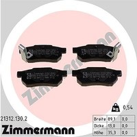 Zimmermann Bremsbelagsatz, Scheibenbremse Hinterachse U.A. FüR Honda, Mg, Rover