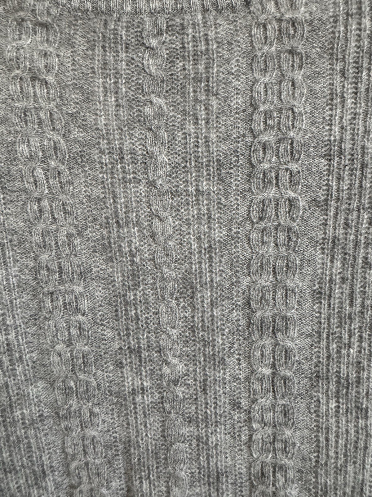 Pendleton Cashmere Gray Vneck Câble Knit Sweater … - image 5