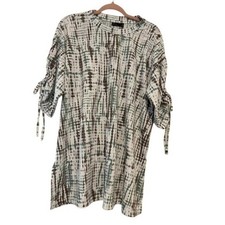 ASOS sz 10 green boho cotton shirt dress 0