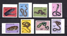 Ruanda MiNr. 201-208 B postfrisch Reptilien, Schlangen (EE0478