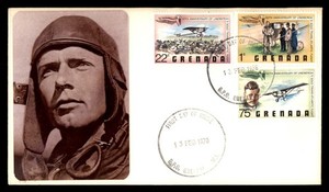Mayfairstamps Grenada FDC 1978 Charles Lindbergh's solo trans-Atlantic flight 50