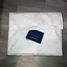 Ralph Lauren Home King Duvet Cover Bethany Jacquard Silver Cotton New