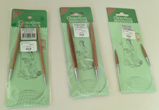 Set of ChiaoGoo Premium Bamboo Circular Needle Patina 16" long/Size US 1.5 DS