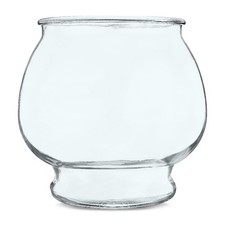 1 Gallon Glass Fishbowl with Footed Base for Fish Tank and Aquarium Use