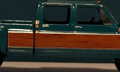 Chevrolet Green Diecast Pickup Truck with Wood Panel Detailing
