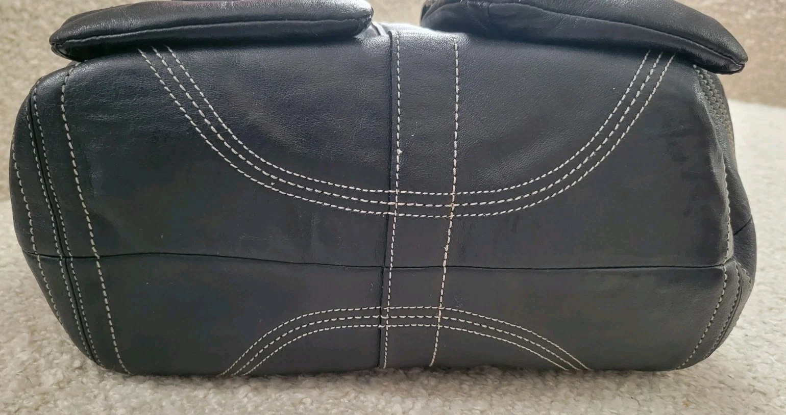 Borsa Coach vintage pelle nera doppia tasca Soho borsa a mano 8A09 Y2K