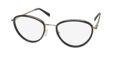 NEW ESCADA VESB61 EYEWEAR 53-19-135 WOMENS BLACK FULL-RIM CAT EYE METAL 