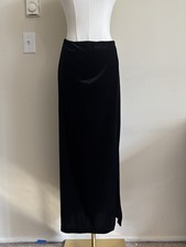 Whimsigoth Black Velvet Skirt Small Elastic Waist Y2K 90s 2000s Witch Goth Boho