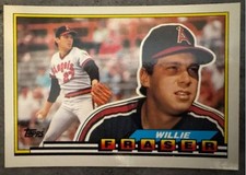 WILLIE FRASER 1989 TOPPS BIG, #272, CALIFORNIA ANGELS OF ANAHEIM & LOS ANGELES