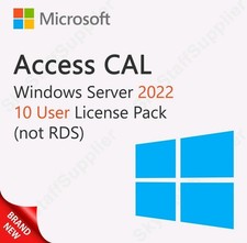 Microsoft Windows Server 2022 - 10 User Client Access Licenses CALs Key