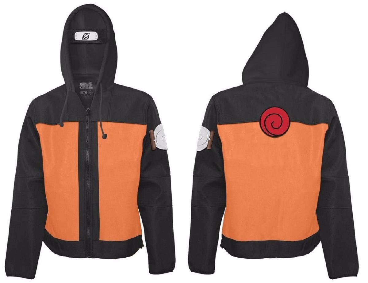 Naruto Shippuden Naruto Costume Adult Zip Up Hoodie | eBay