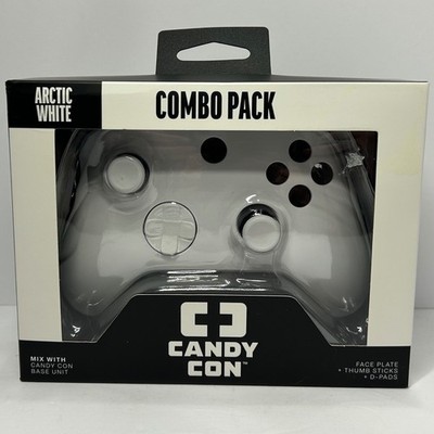Candy Con Arctic White Combo Pack Face Plate Thumb Sticks D-Pads New Switch & PC