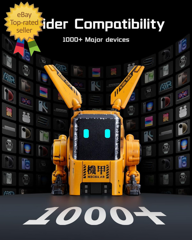 Gravastar 65W Charger, Alpha65 Robot Fast Gan Charger Block, 3-Port Fast Power A