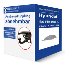 Brink Anhängerkupplung abnehmbar für HYUNDAI i30 Fliessheck Typ GD AHK