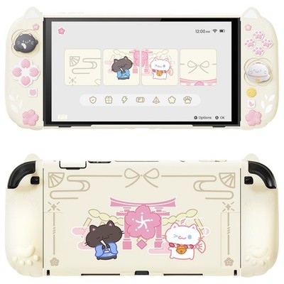 für Switch 2 Hülle mit Joycon Grips Cover Silikon & Joysitck Kappe &