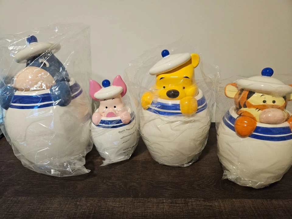 NUEVO DE COLECCIÓN •Juego de latas Disney's Winnie the Pooh Peek-A-Boo azul-caja original Foto 2 de 4