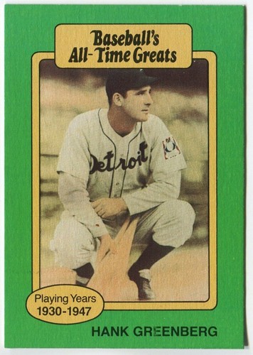 Grandi di tutti i tempi del baseball Hygrade 1987 - Hank Greenberg Detroit Tigers - Foto 1 di 2