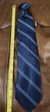 Youth 17" Blue Striped Clip-On Tie Ketech