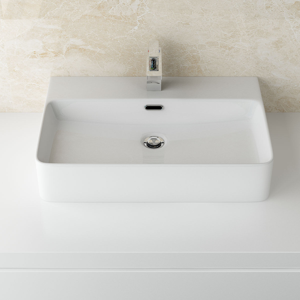Keramik Hängewaschbecken Aufsatz Waschtisch Waschplatz Handwaschbecken WS281