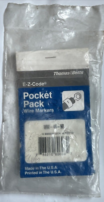 Thomas & Betts E-Z Code Wire Marker Book WM-46-90
