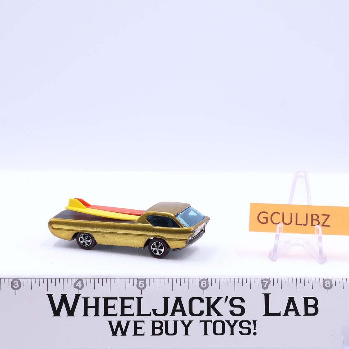Deora Gold 1968 Redline Hot Wheels Mattel Vintage RL w/ Surfboards