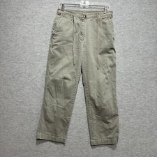 Lauren Ralph Lauren Women's Green Wide Leg Drawstring Pants Size 8 30x30