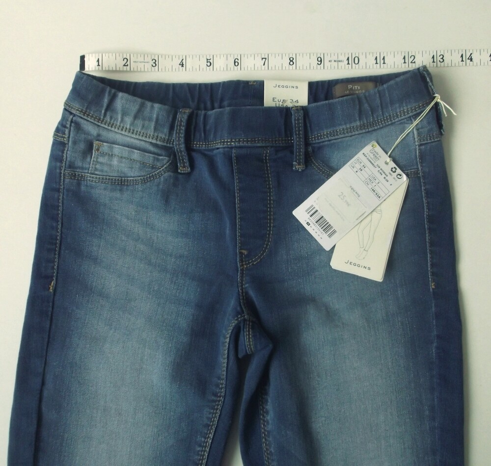 BNWT MANGO MNG PITI Blue Denim Stretch Skinny Jegging Jeans UK Size 6 L28" thumbnail 6