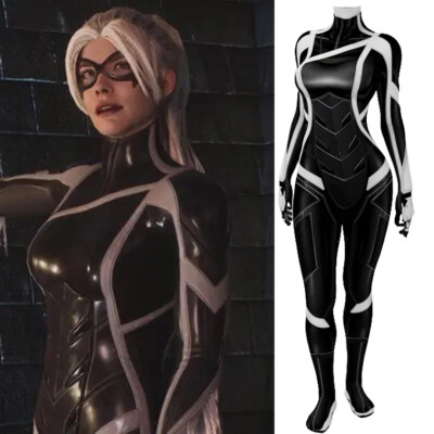 PS5 Black Cat COS Bodysuit Woman Jumpsuit Cosplay Adult Kids Halloween Costume