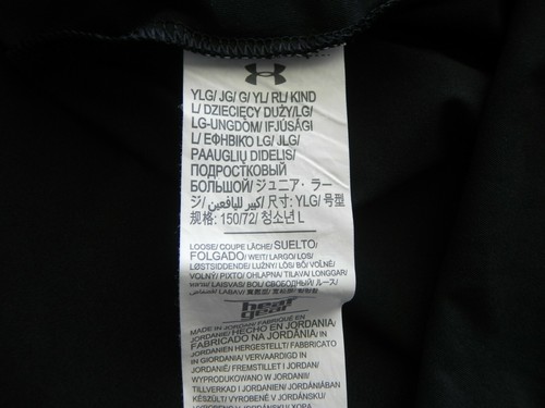 Under Armour Heatgear Sleeveless Black Scoop Neck Hi-Low Hem Logo Size Youth L - Picture 9 of 9