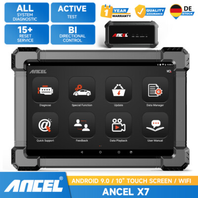 ANCEL X7 Profi KFZ OBD2 Diagnosegerät Bidirektional Test IMMO mit 10'' Bildschirm
